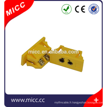 Connecteur thermocouple mâle et femelle type MICC K